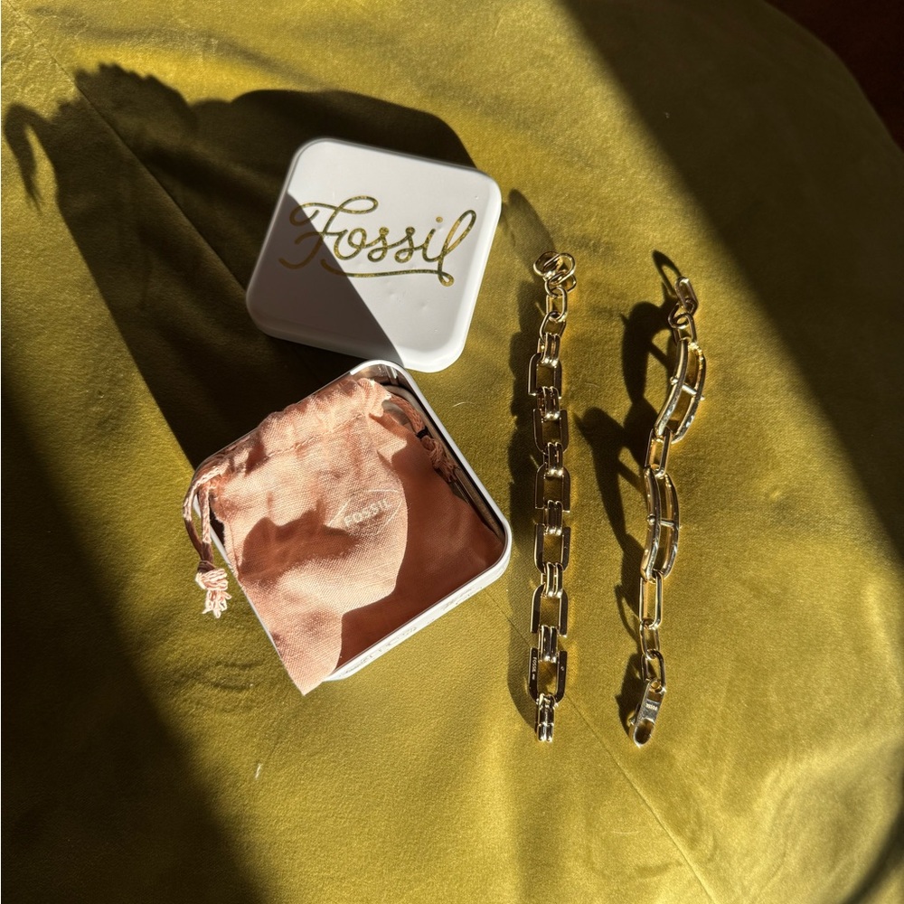 Fossil Gold-Tone Chain Bracelet
